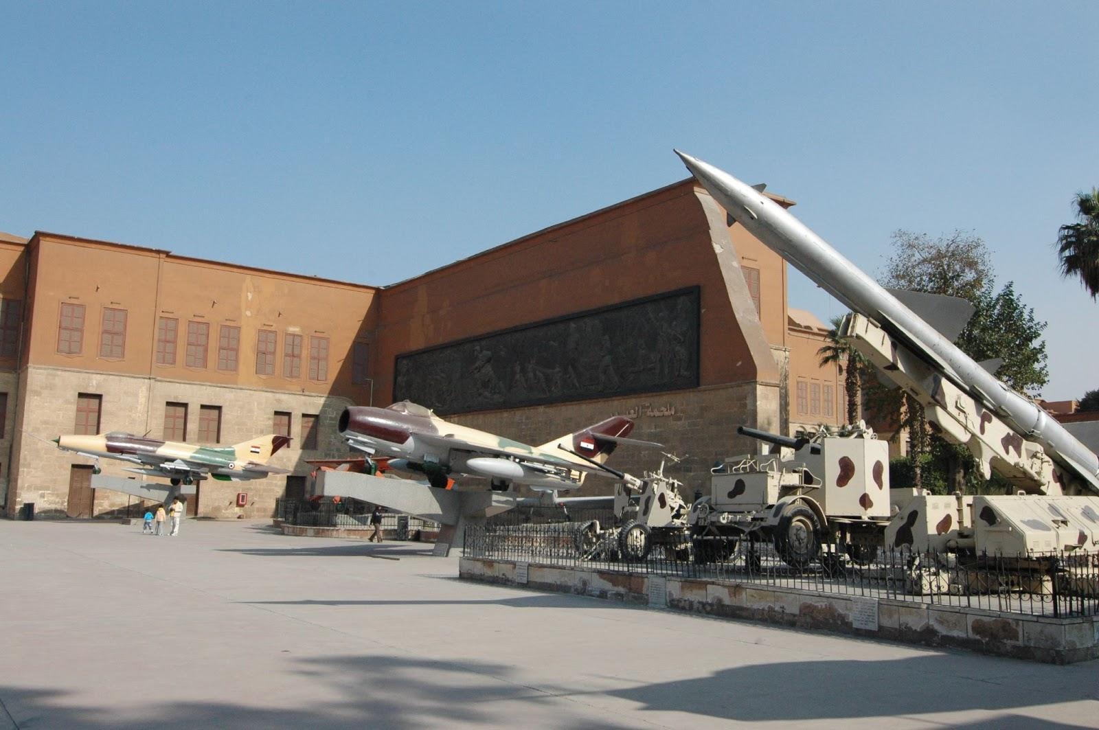 Fighter jets and missile displayed in the courtyard of the National Military Museum at the Citadel